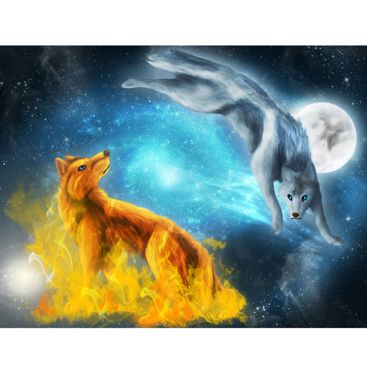 fire vs ice wolf