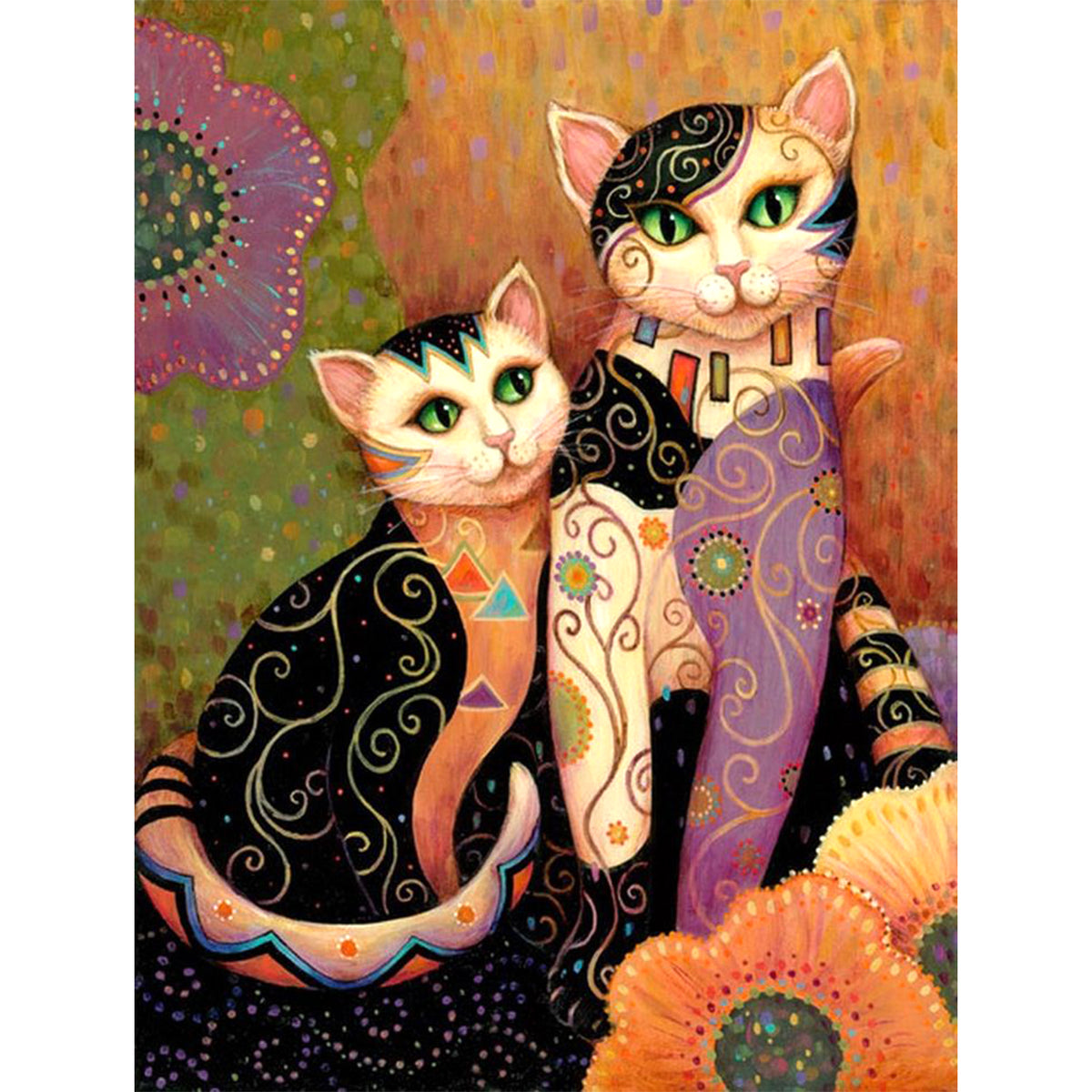 5d Diamond Painting Set Cartoon Animal Cat, Planet Pattern