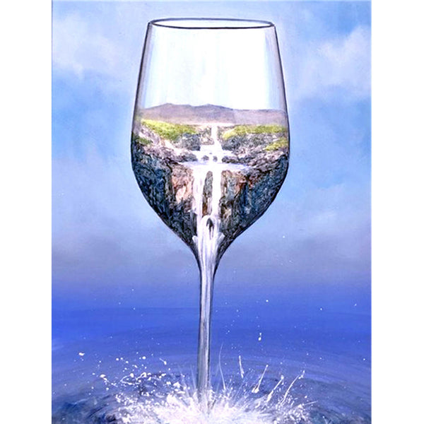 5D Diamond Painting landscape in the Cup Paint with Diamonds Art Crystal Craft Decor AH1306