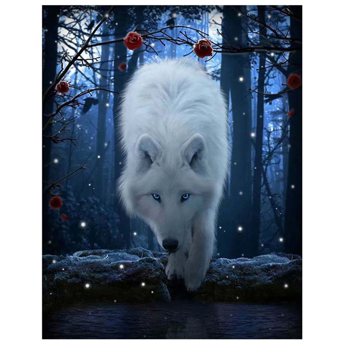 White Wolf of the Forest 5D Diamond Painting - 5diamondpainting