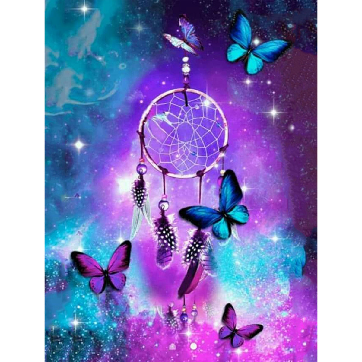 NAIMOER Fantasy Dream Catcher Diamond Painting Kits for Adults - Full Drill  Butterfly Diamond Painting by Numbers DIY Purple Dream Catcher 5D Diamond