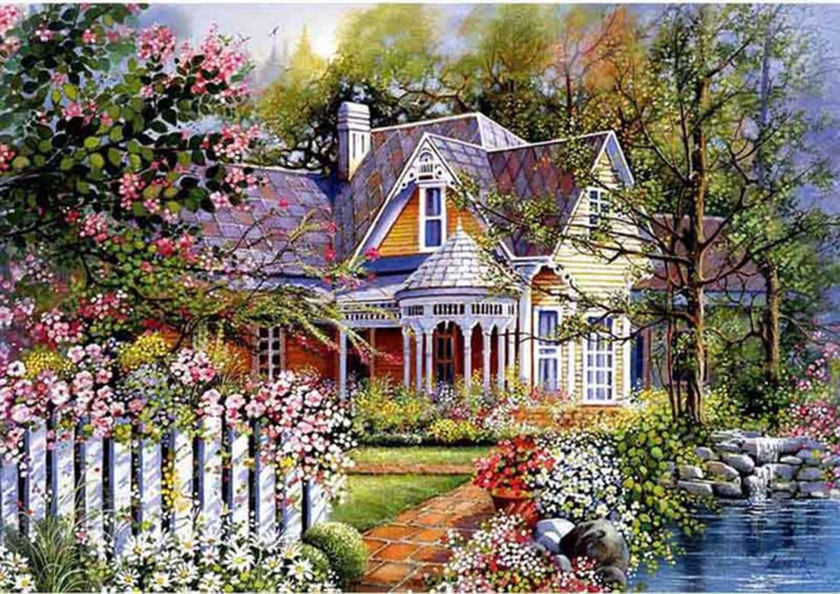 Colorful Scenery 5D DIY Paint By Diamond Kit  Garden painting, Landscape  art, Landscape paintings