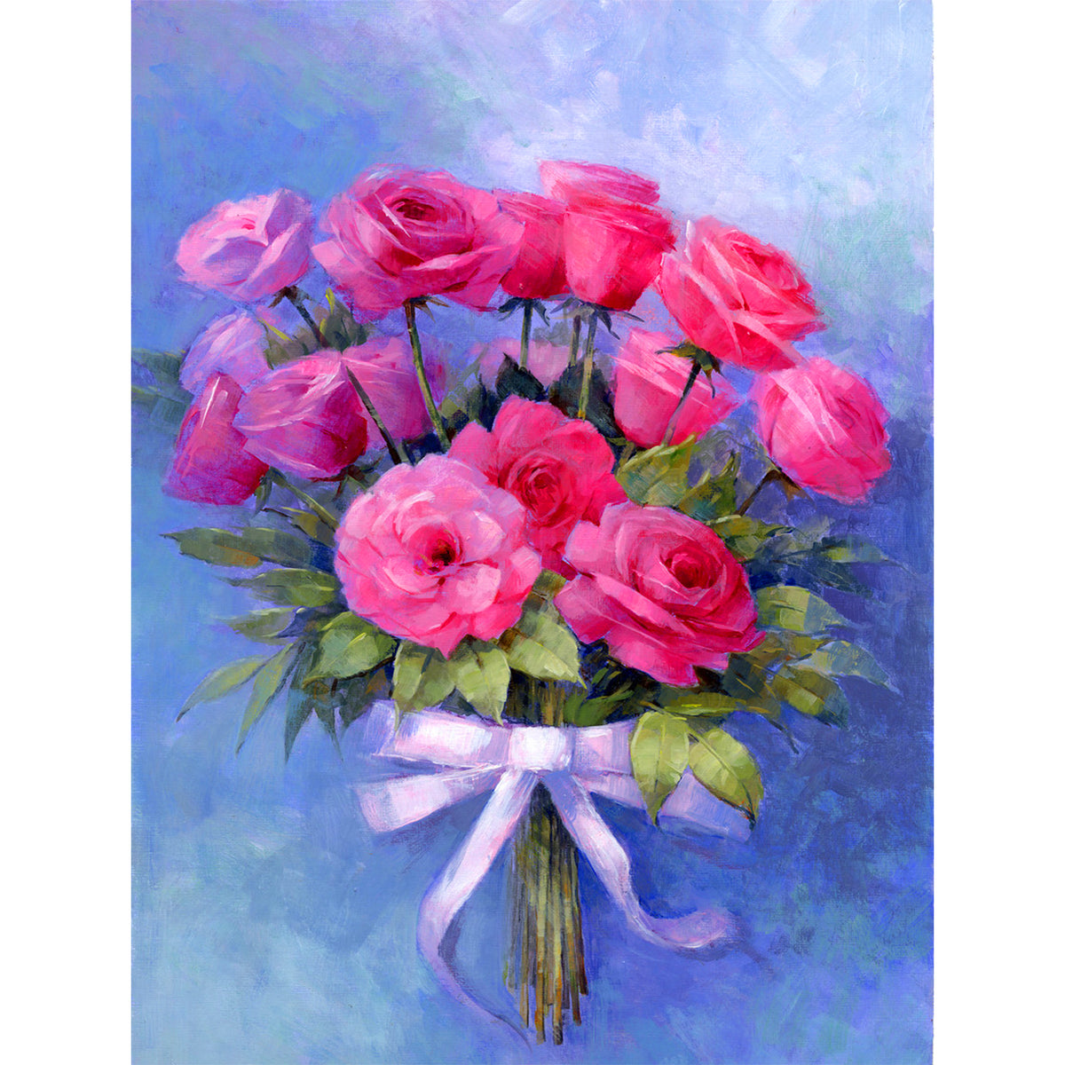 Pink Rose Painting 5D Diamond Painting 