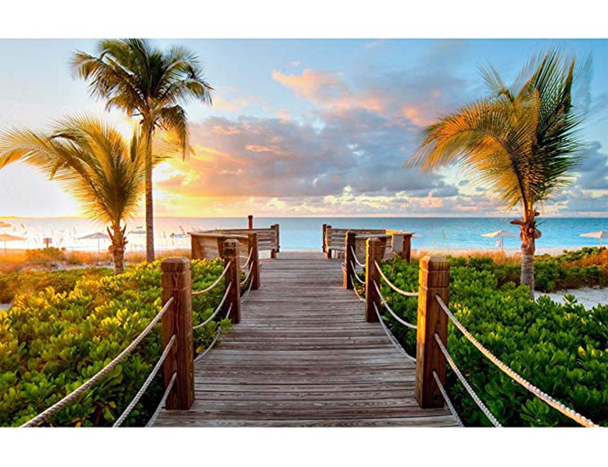 Caribbean Beach Sunrise - 5D Diamond Painting 