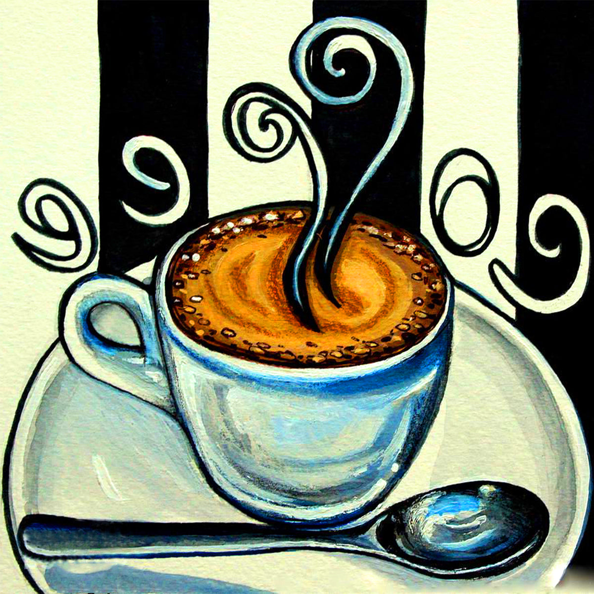 Coffee Latte Diamond Painting Kit Coffee Bean Cafe Art 5D Full