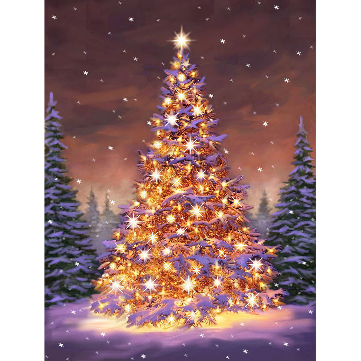 Diamond painting Christmas tree hanging lights – All Diamond Painting