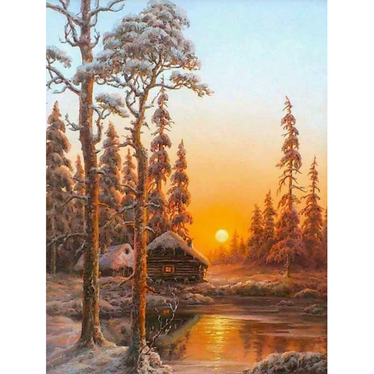 Forest Creek and Deer 5D Diamond Painting -  – Five  Diamond Painting