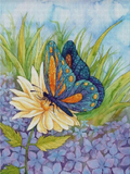 5D Diamond Painting The Grass Has Purple Flowers and Butterflies Paint with Diamonds Art Crystal Craft Decor