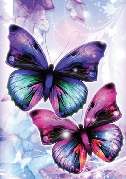 5D Diamond Painting Two Butterflies Paint with Diamonds Art Crystal Craft Decor
