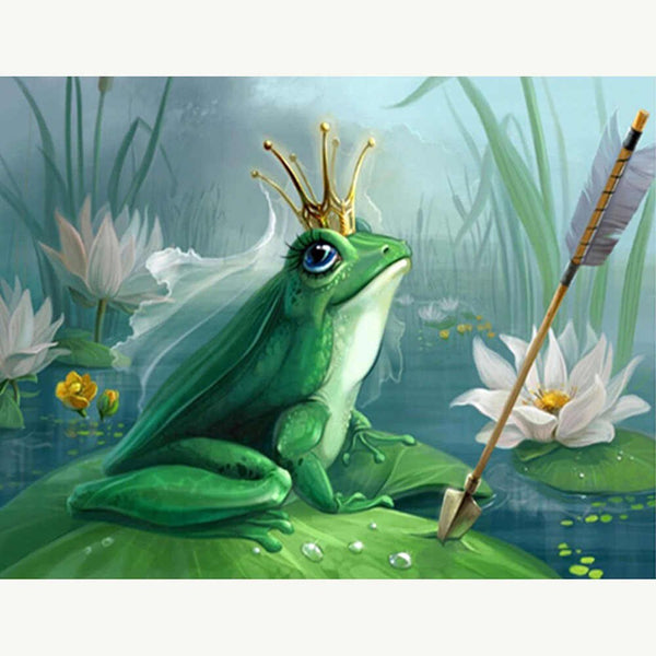 5D Diamond Painting Frog on Lotus Leaf Diamond Painting Mosaic Home Decoration