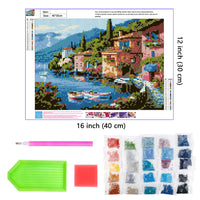 5D Diamond Painting Kits Italian Seaside Paint with Diamonds 30x40cm