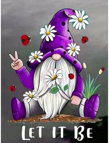 5D Diamond Painting Purple Gnome Paint with Diamonds Art Crystal Craft Decor