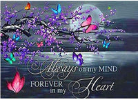 5D Diamond Painting Forever In My Heart's Tree Paint with Diamonds Art Crystal Craft Decor