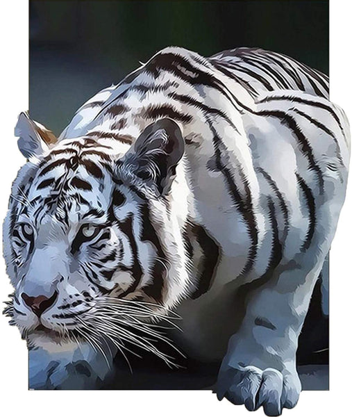5D Diamond Painting Tiger Appears Paint with Diamonds Art Crystal Craft Decor AH2404