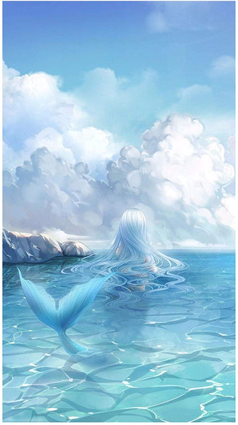5D Diamond Painting Mermaid Under The Blue Sky Paint with Diamonds Art Crystal Craft Decor