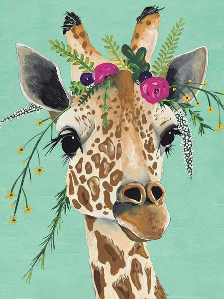 5D Diamond Painting Giraffe With Flower Crown Paint with Diamonds Art Crystal Craft Decor