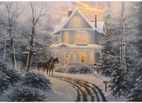 5D Diamond Painting Snow View Cottage Paint with Diamonds Art Crystal Craft Decor