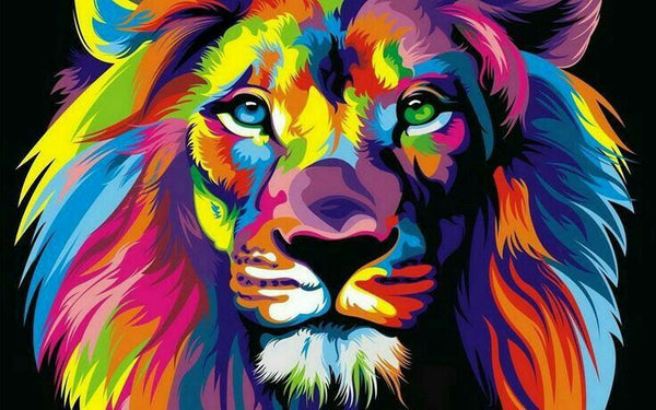 5D Diamond Painting  Colorful Tiger Paint with Diamonds Art Crystal Craft Decor