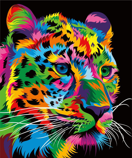 5D Diamond Painting  Colorful Leopard Paint with Diamonds Art Crystal Craft Decor