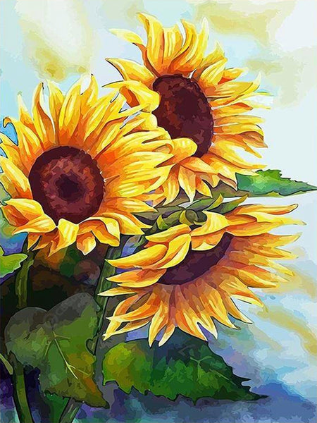 5D Diamond Painting Three Sunflowers Paint with Diamonds Art Crystal Craft Decor