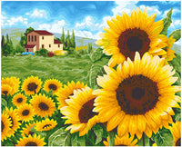 5D Diamond Painting Sunflower Blossom and House Paint with Diamonds Art Crystal Craft Decor