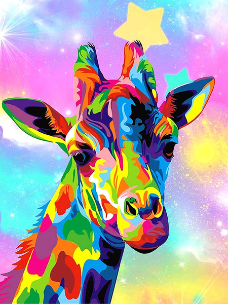 5D Diamond Painting Color Giraffe Paint with Diamonds Art Crystal Craft Decor UH2813