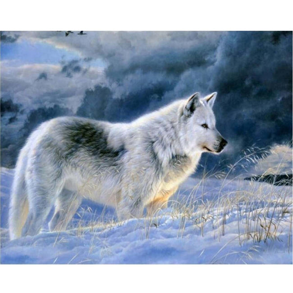 White Wolf of the Forest 5D Diamond Painting -  – Five  Diamond Painting