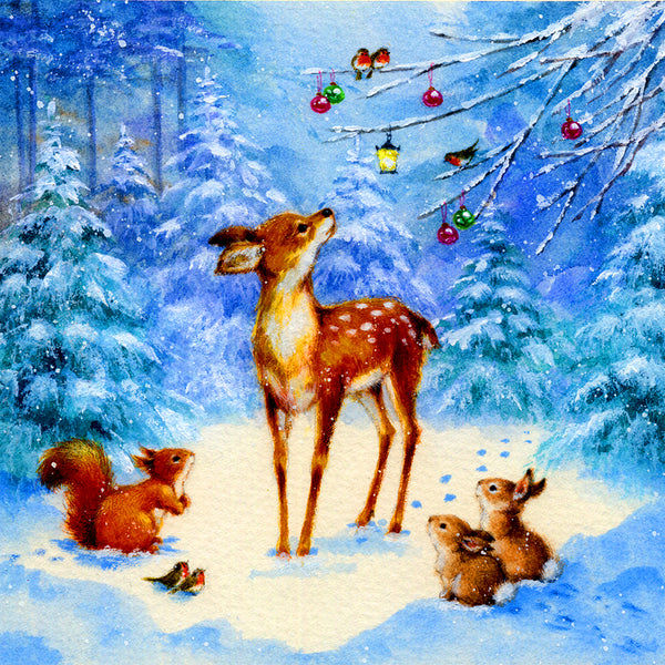 Santa With Animals - Christmas Diamond Paintings – I Love DIY Art