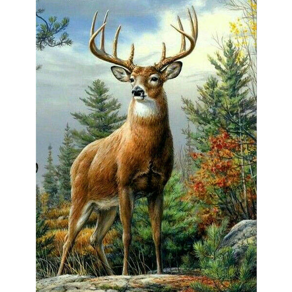 5D Diamond Art Painting Deer, Large Size Deer Diamond Painting