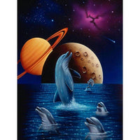 5D Diamond Painting dolphin sea animals Paint with Diamonds Art Crystal Craft Decor AH1530