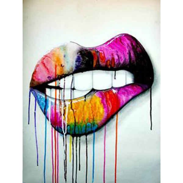 5D Diamond Painting lips Paint with Diamonds Art Crystal Craft Decor AH2202