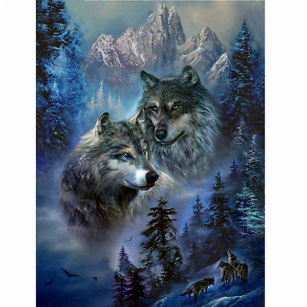 Colorful Feather Dream Catcher and Wolf 5D Diamond Painting -   – Five Diamond Painting