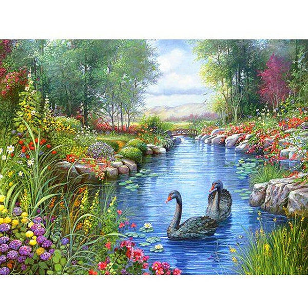 Lake & Garden - Paint by Diamonds
