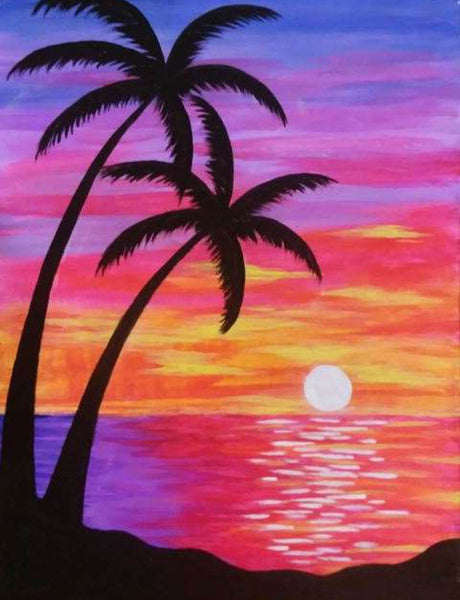 5D Diamond Painting coconut tree beach Paint with Diamonds Art Crystal Craft Decor AH2261