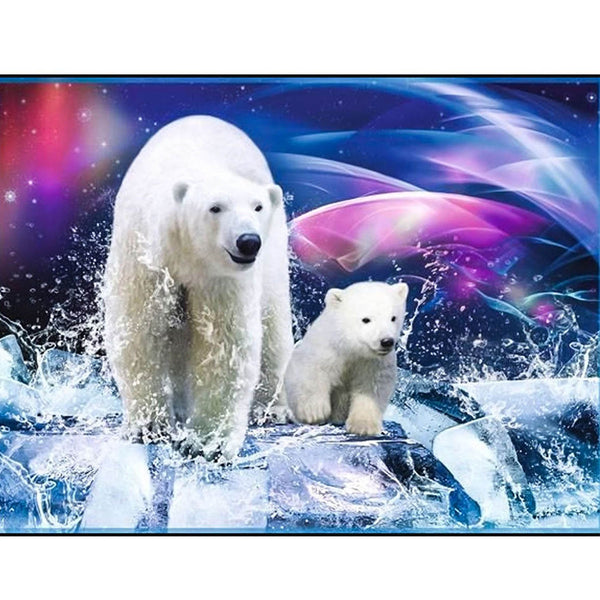 5D Diamond Painting animal polar bear Paint with Diamonds Art Crystal Craft Decor AH2236