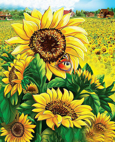 Aesthetic Sunflower Vase - Diamond Paintings 