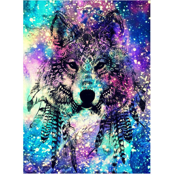 Galaxy Wolf Diamond Painting – All Diamond Painting Art