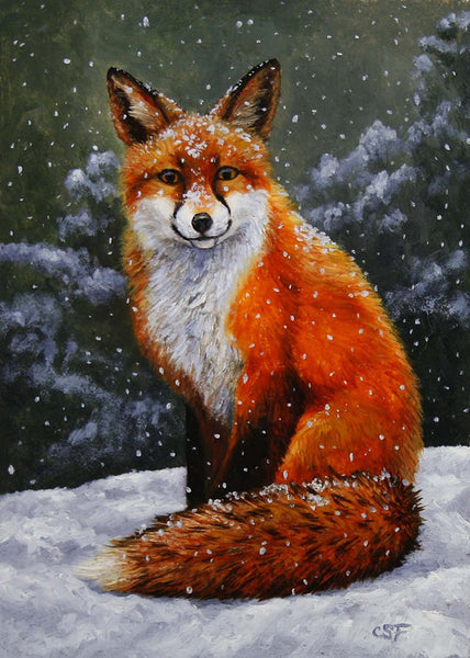 Snow Baby Fox - Animals 5D Diamond Painting - DiamondByNumbers