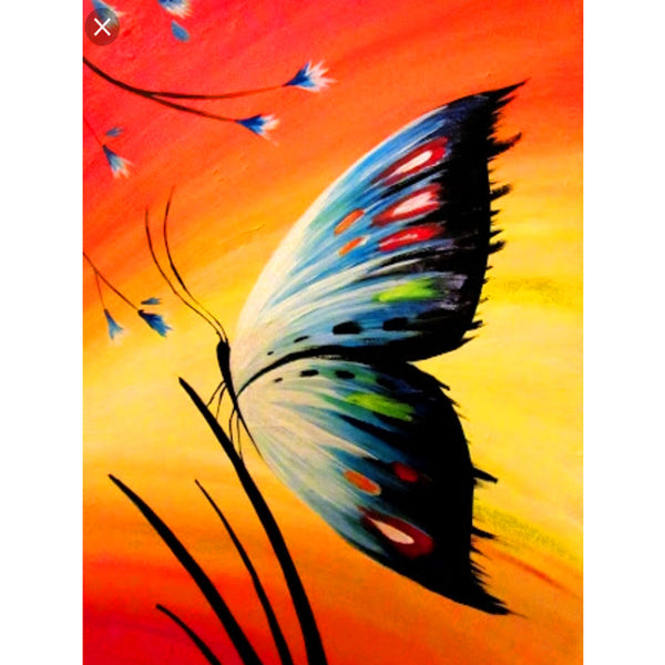 Diamond Painting Jewel Butterfly 005, Full Image - Painting