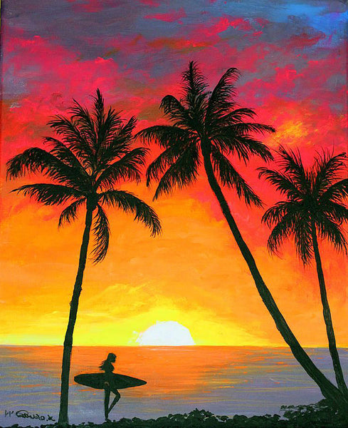 Caribbean Beach Sunrise - 5D Diamond Painting 
