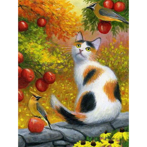 Autumn Fruit Cat 5D Diamond Painting -  – Five Diamond  Painting