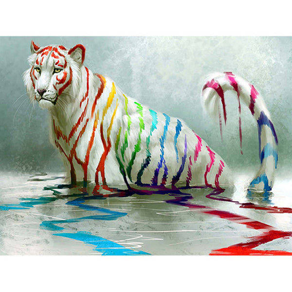 Diamond Painting - Special Shape - Tiger(25*30cm)--Best  Cheap-Animal-270389