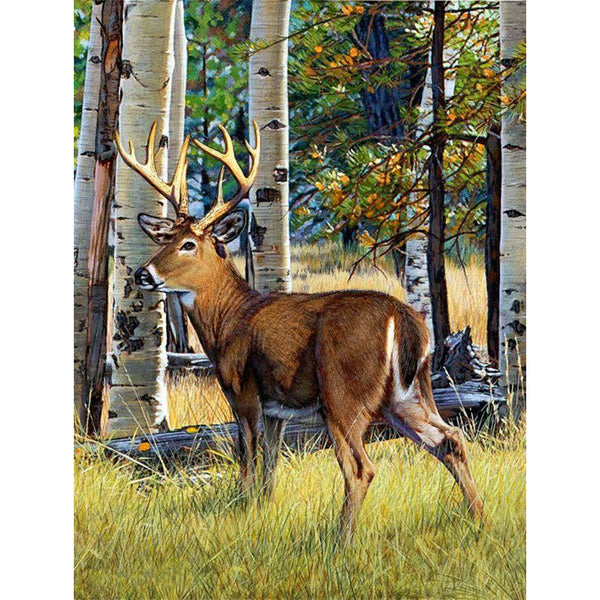 Oil Painting Deer 5D Diamond Painting -  – Five Diamond  Painting