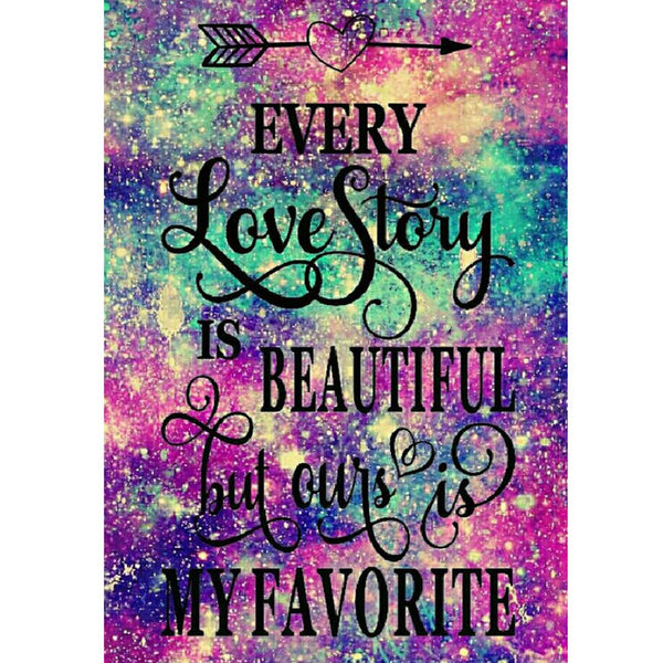 Valentines Day Quote Poster Diamond Painting 
