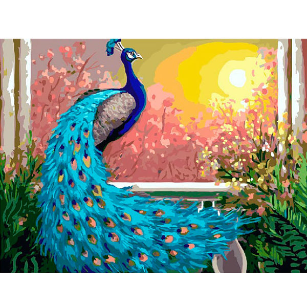 Peacock African Boy - Birds NEW Paint By Number - Paint by numbers for adult