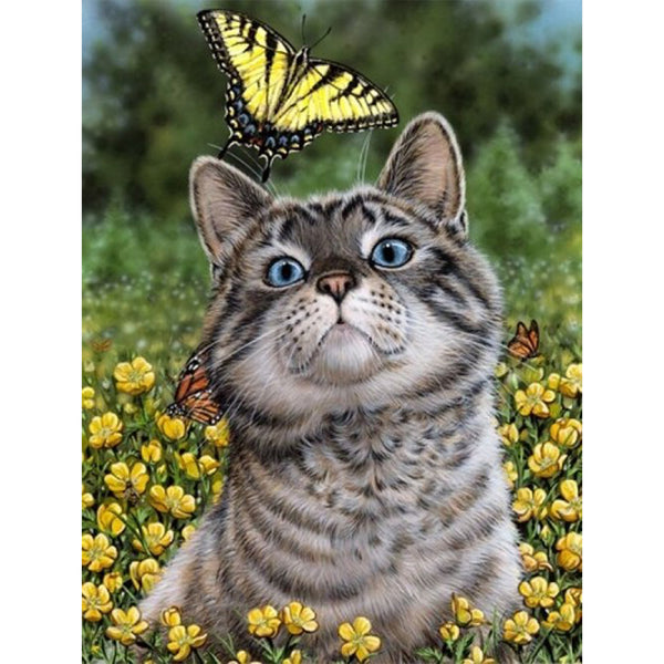The Cat Flowers 5D Diamond Painting -  – Five Diamond  Painting