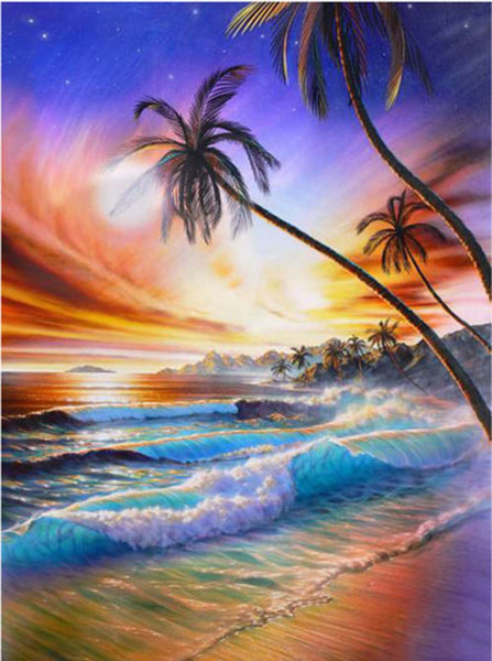acrylic beach sunset paintings