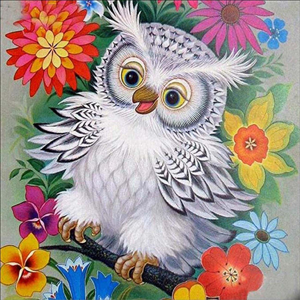 Moonlight White Double Owl 5D Diamond Painting -  –  Five Diamond Painting