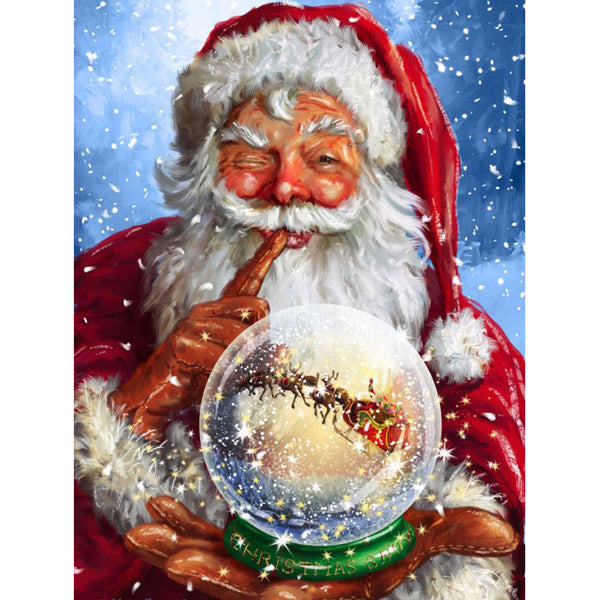 Cute Christmas Diamond Painting, Cartoon Santa Claus