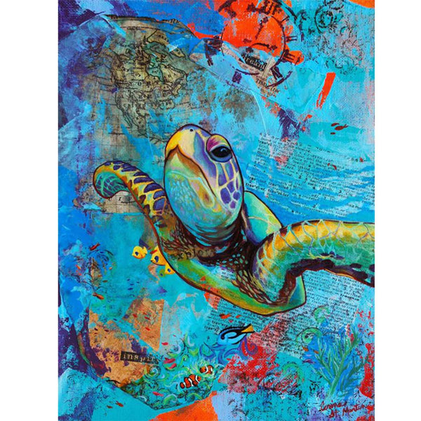 Sea Turtle Pals - Animal Diamond Painting, Full Square/Round 5D Rhines– Diamond  Paintings Store